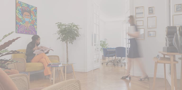 Intérieur de l’étude Canopée, Vente immobilière